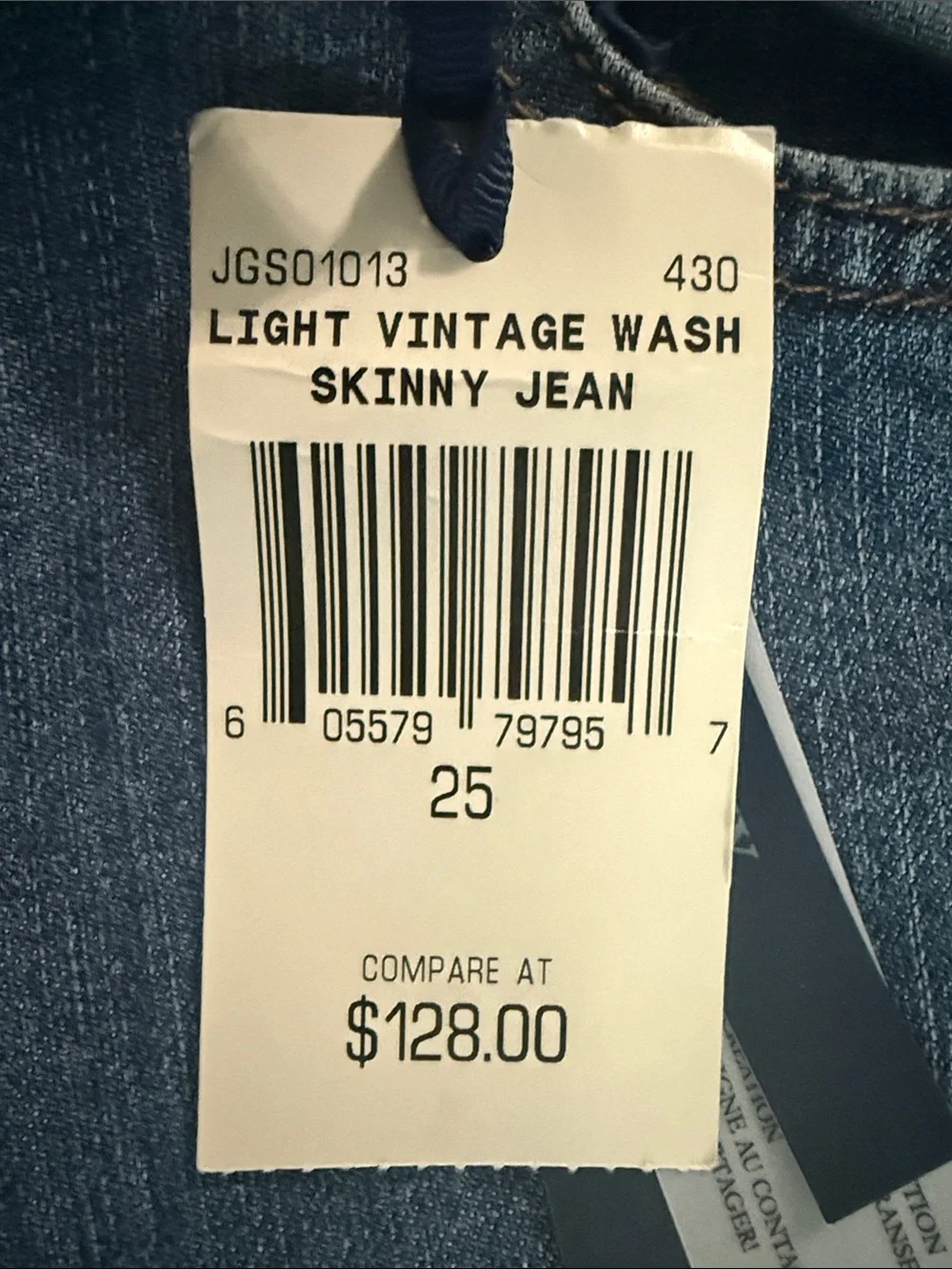 Juicy Couture Light Vintage Wash Blue Skinny Jeans - Classic Denim NWT